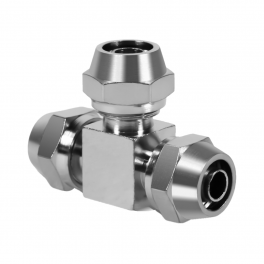 NM-UT-12-12 Фитинг тройник T-образный с накидной гайкой, 12-8 мм